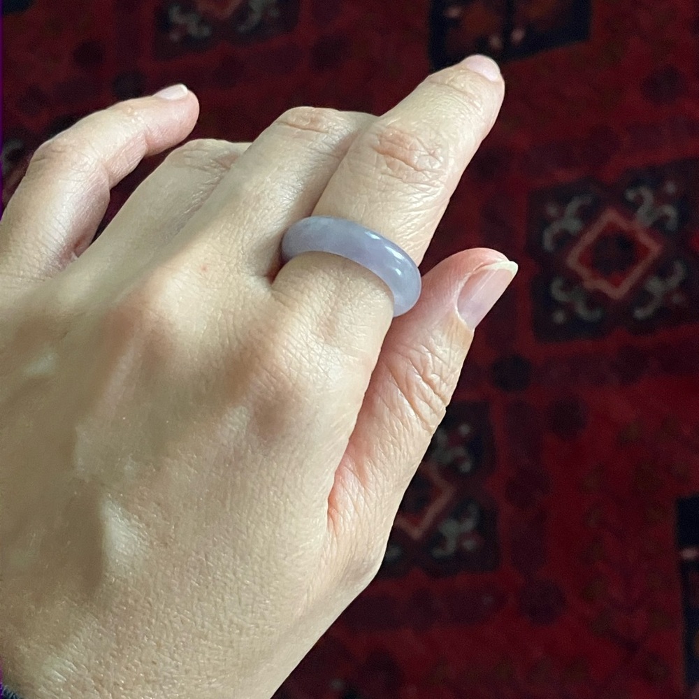 MOVING SALE Lilac Jade Ring Size 6.5 - Picture 5 of 5